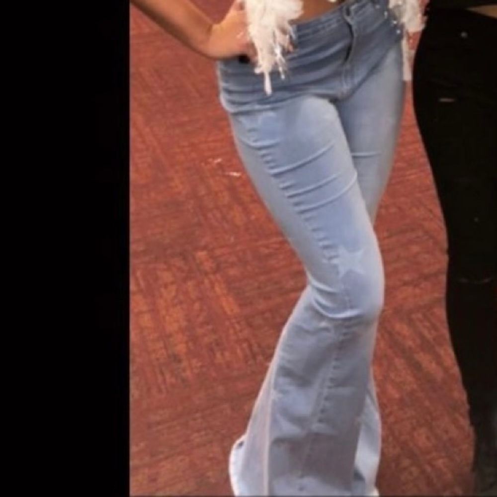 Nasty Gal Star Bell Bottom Jeans